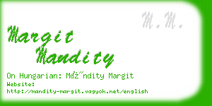 margit mandity business card